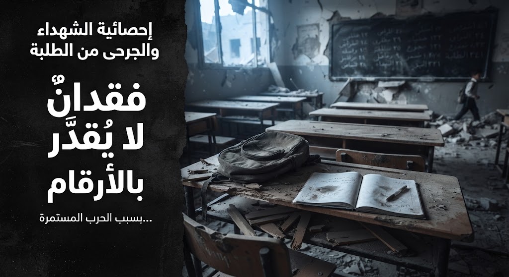 إحصائية الشهداء والجرحى من الطلبة