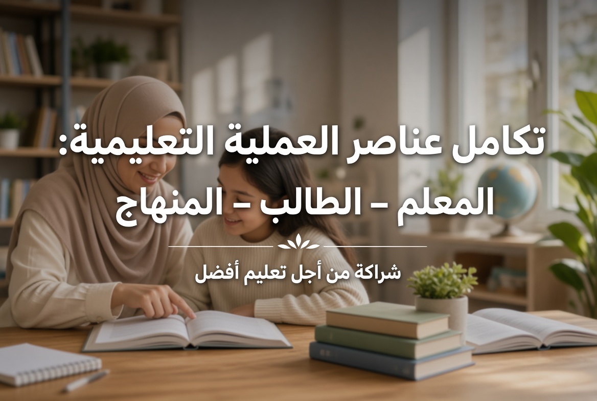 تكامل عناصر العملية التعليمية: المعلم – الطالب – المنهاج