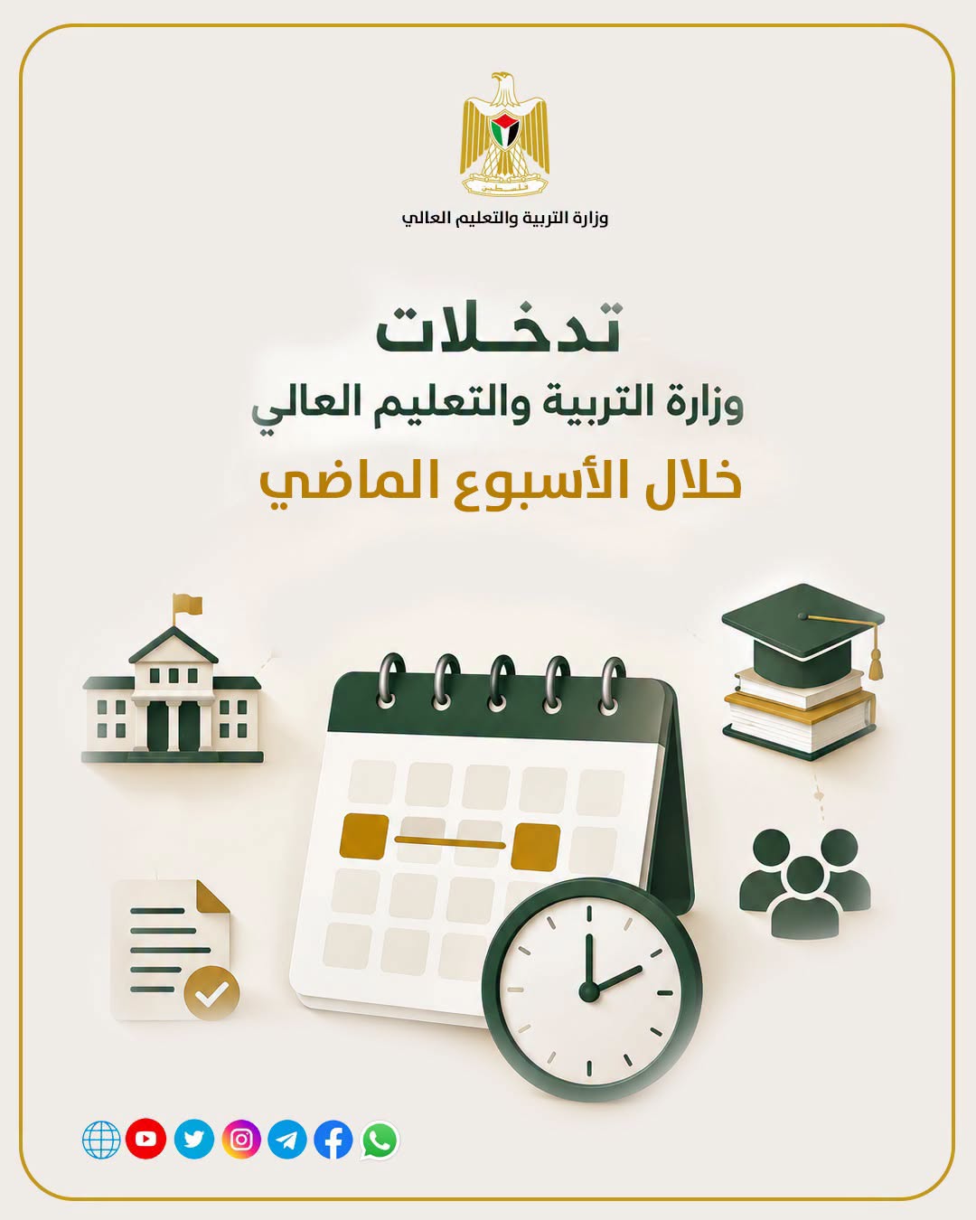 أبرز تدخلات وزارة التربية والتعليم العالي للأسبوع الماضي